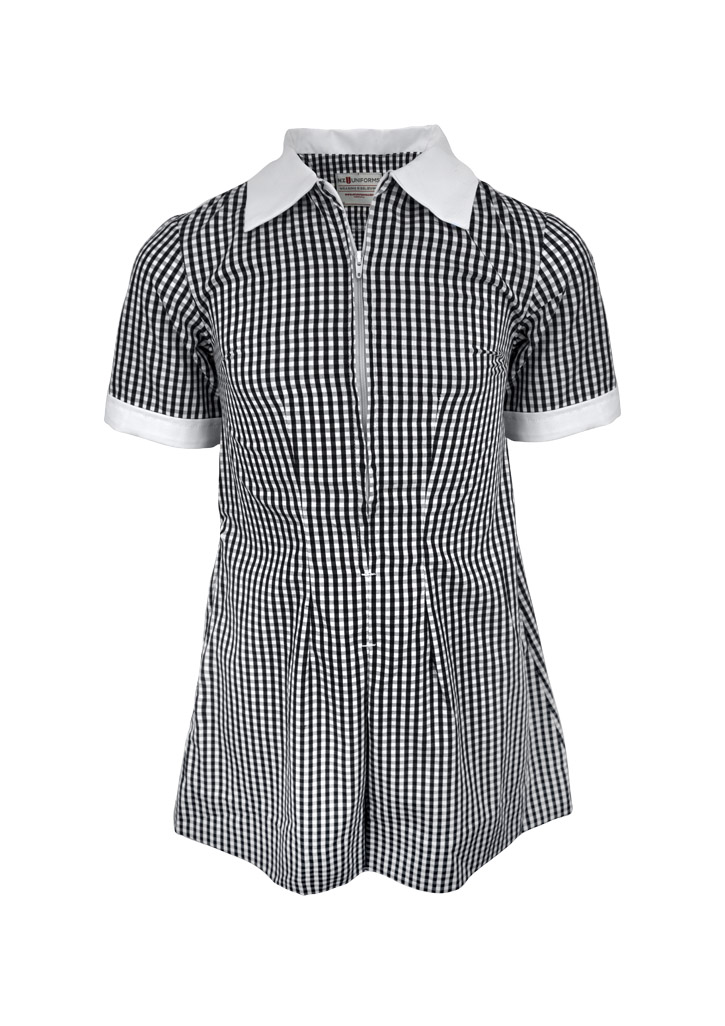 Maraetai Beach School Gingham Check Dress Black and White | Maraetai ...